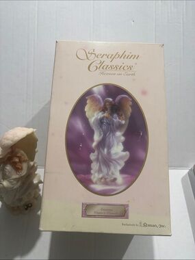 Seraphim Classics 'Arianna' Angel Figurine Box - Pink & Purple Vintage